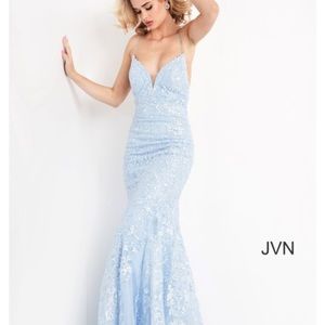 NWT-JVN by Jovani Light Blue Prom Gown